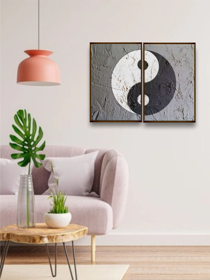 "Set Of 2 Yim-Yam Canvas Painting  Wall Art''