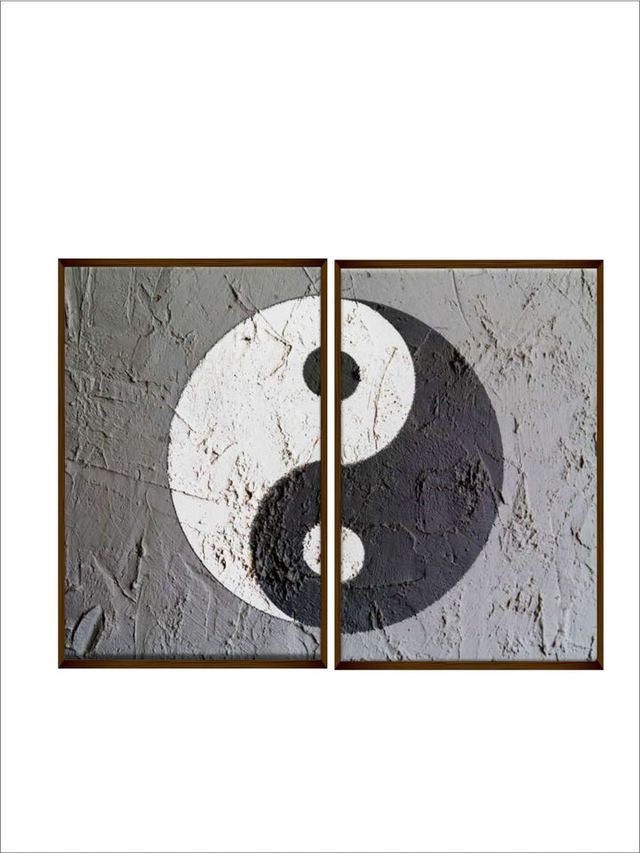 "Set Of 2 Yim-Yam Canvas Painting  Wall Art''