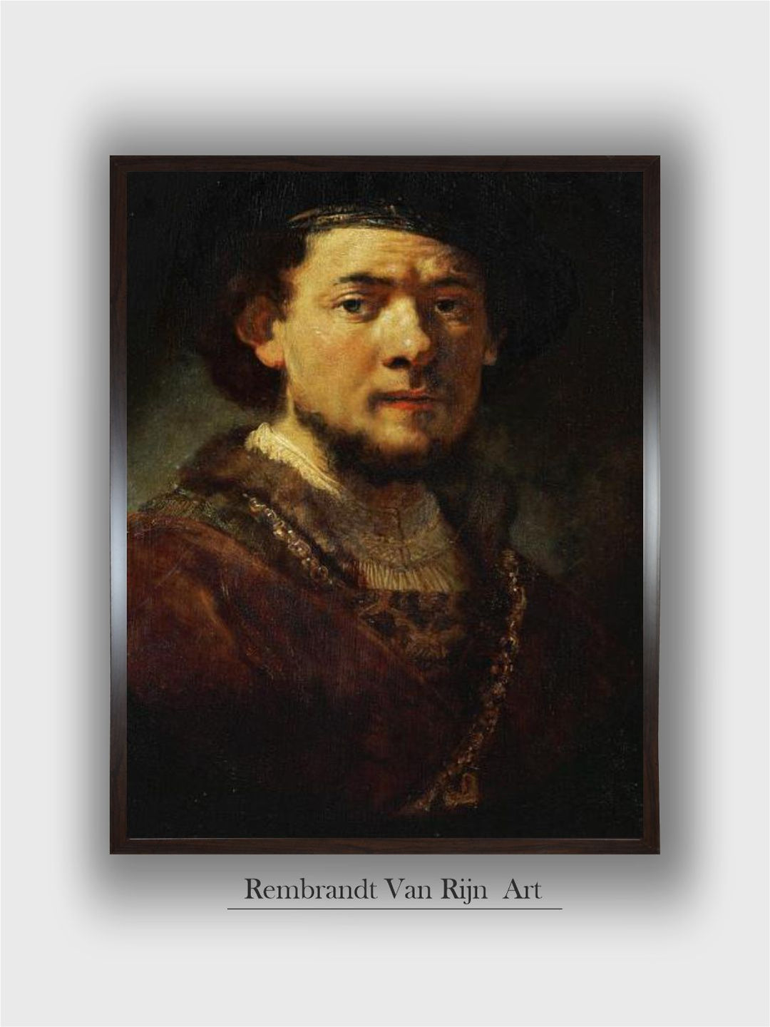 Self-Portrait with Beard, 1634/35 by Rembrandt Van Rijn