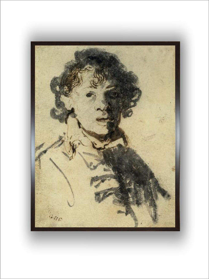 Selfportrait with Mouth Open by Rembrandt Van Rijn