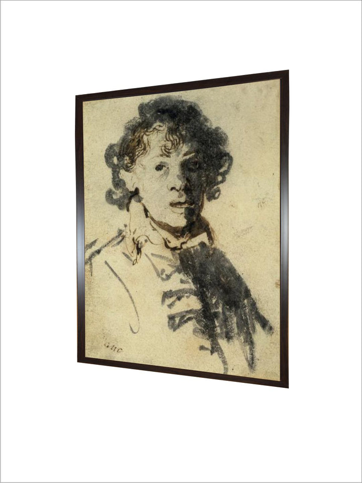Selfportrait with Mouth Open by Rembrandt Van Rijn