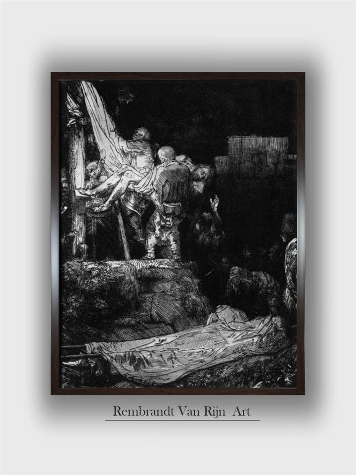 The descent from the Cross with a Torch, 1654 by Rembrandt Van Rijn