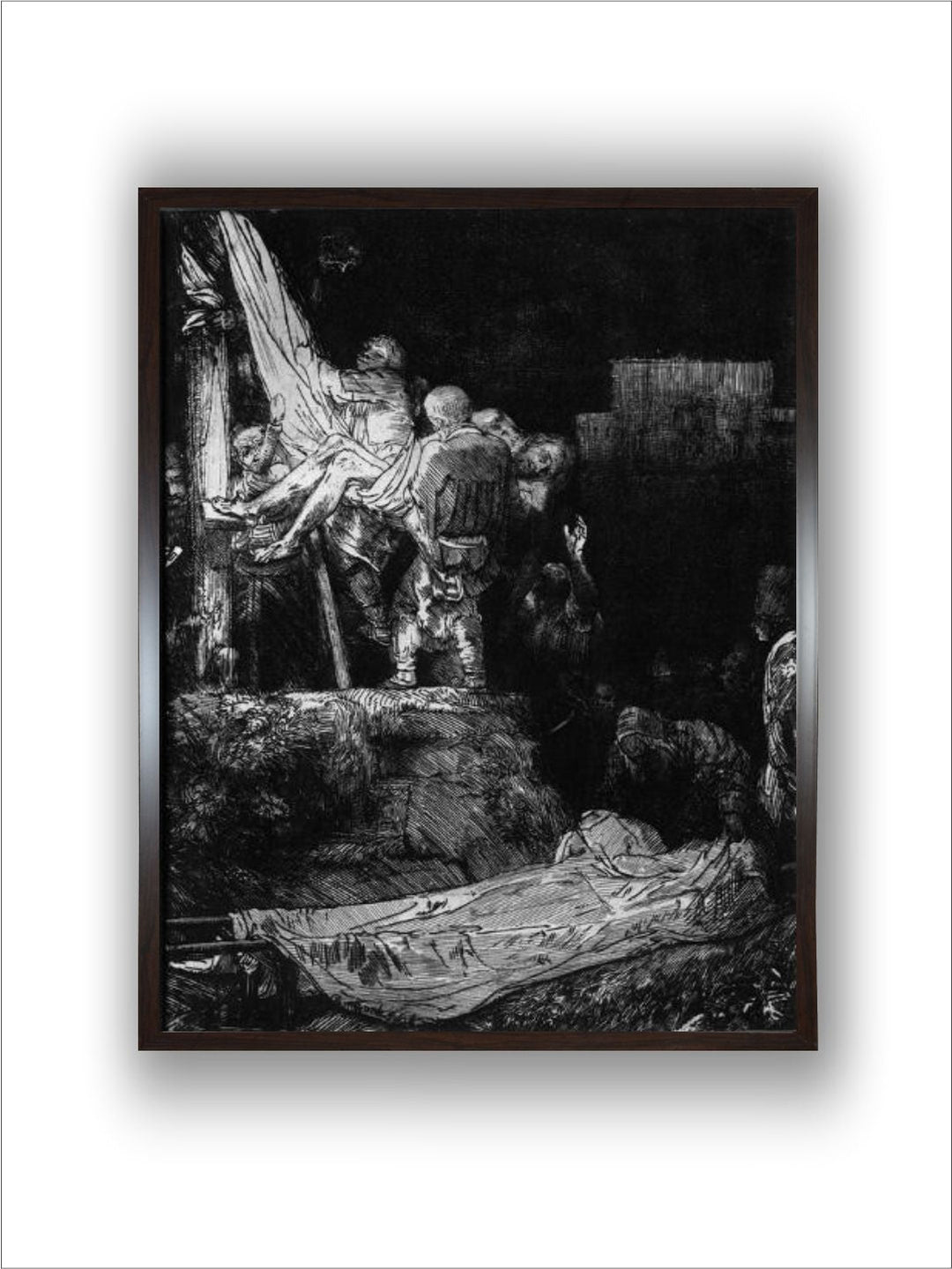 The descent from the Cross with a Torch, 1654 by Rembrandt Van Rijn