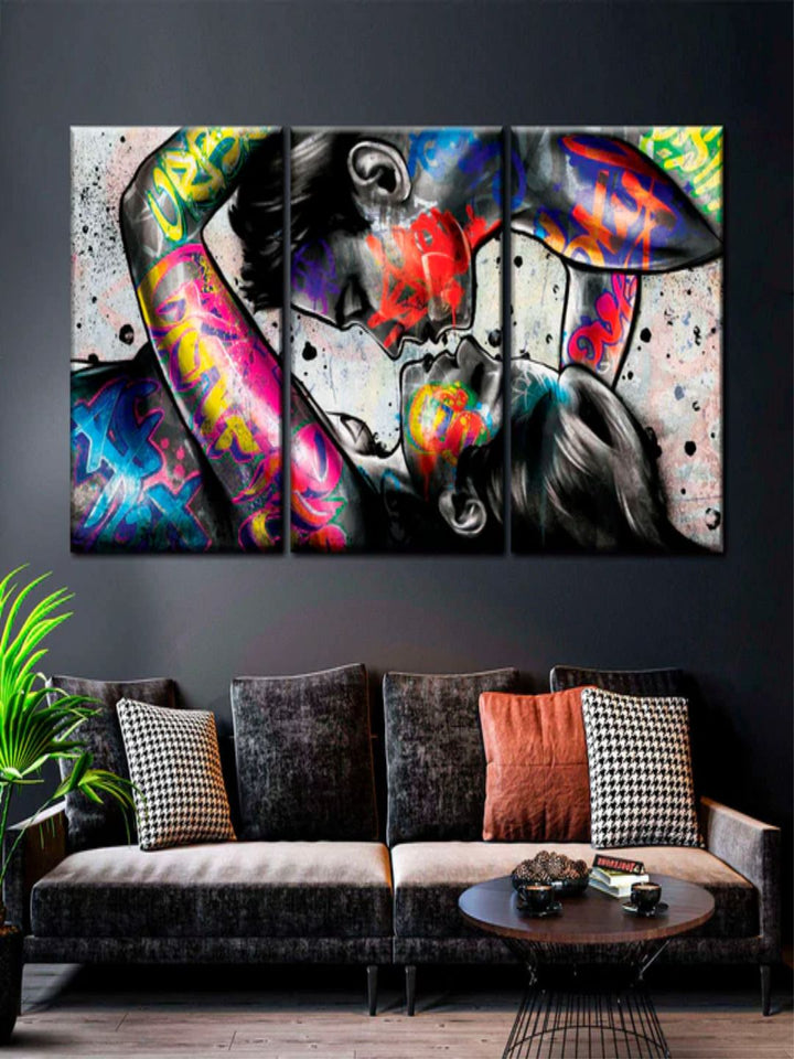 "  Grey & Pink Abstract Painting Wall Art''