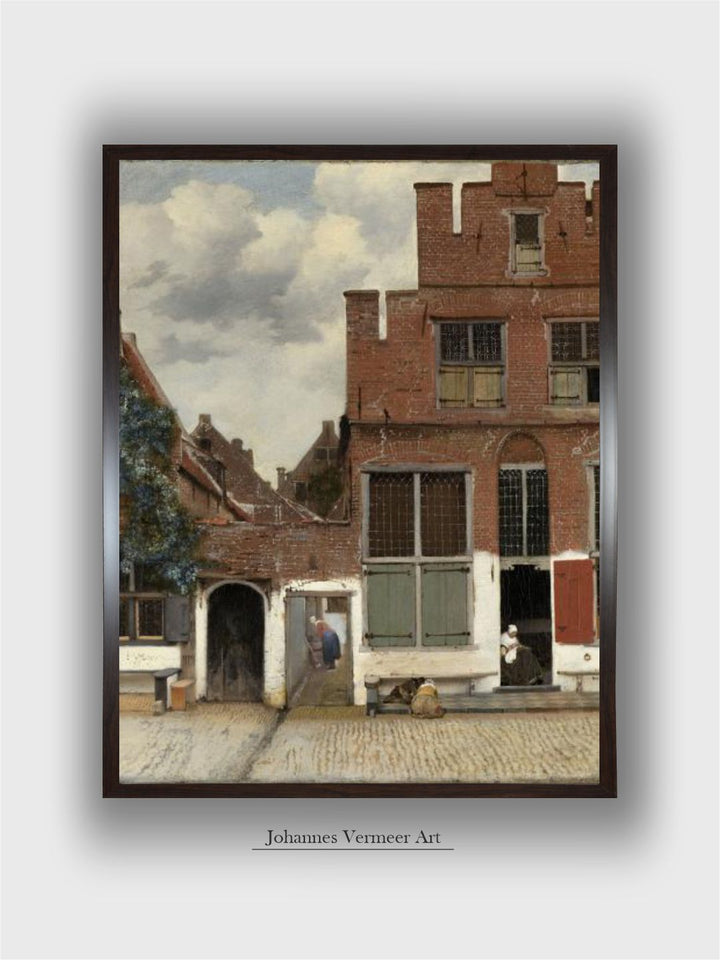 View of Houses in delft, known as the Little Stree by Johannes Vermeer