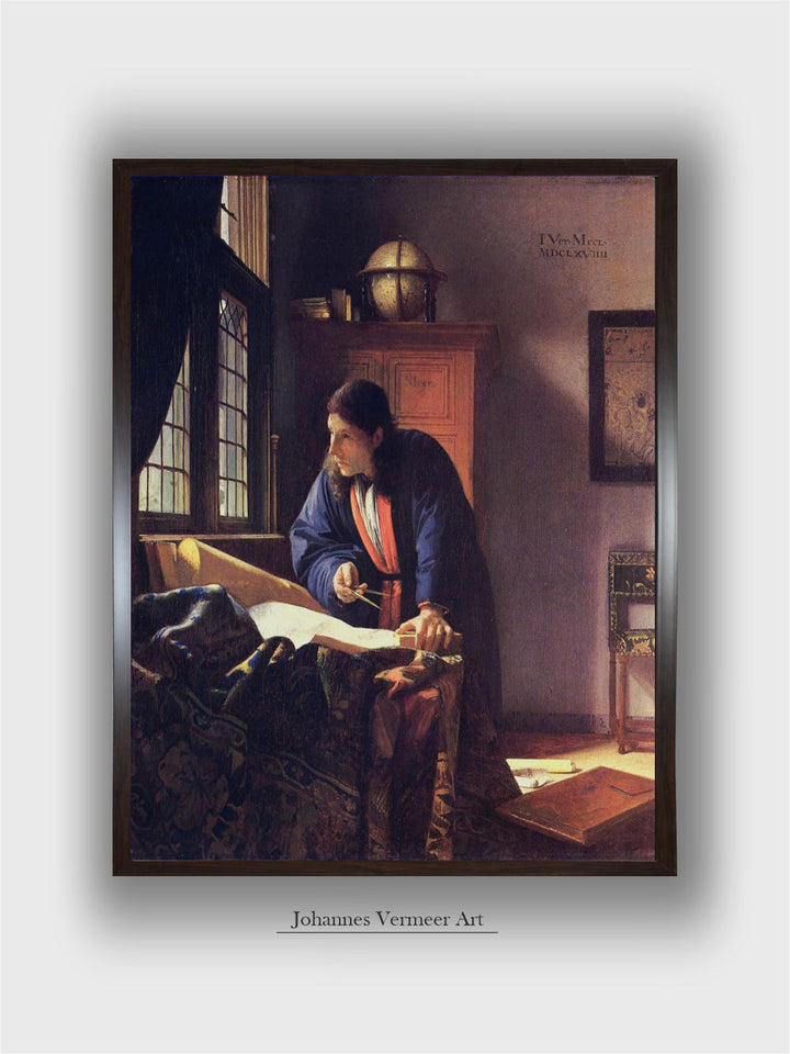 The Geographer, 1668-1669 by Johannes Vermeer