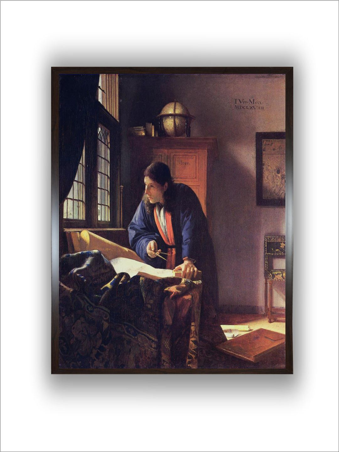 The Geographer, 1668-1669 by Johannes Vermeer