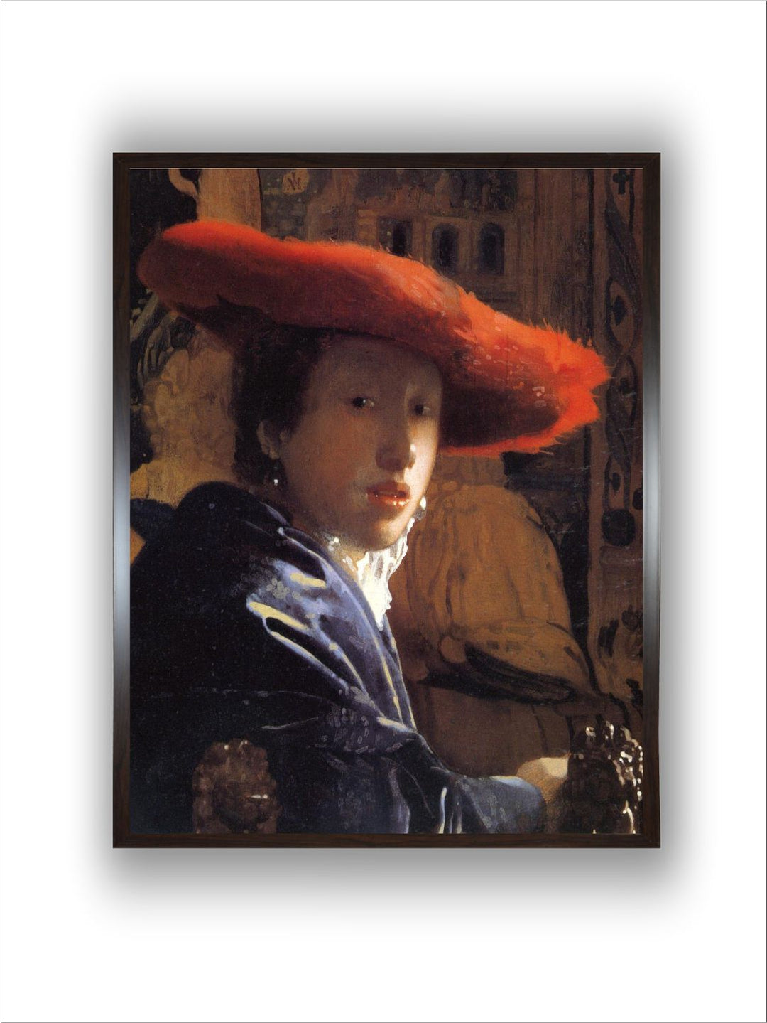 Girl with a Red Hat, C.1665 by Johannes Vermeer