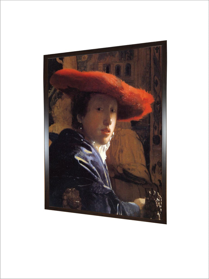 Girl with a Red Hat, C.1665 by Johannes Vermeer