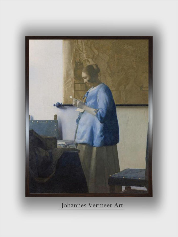 Woman Reading a Letter, C.1662-63 by Johannes Vermeer