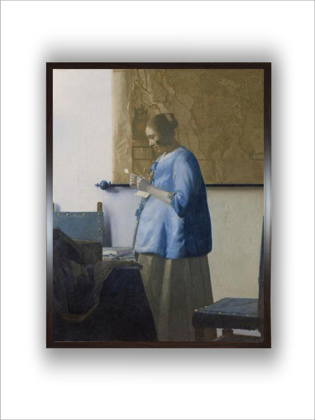 Woman Reading a Letter, C.1662-63 by Johannes Vermeer