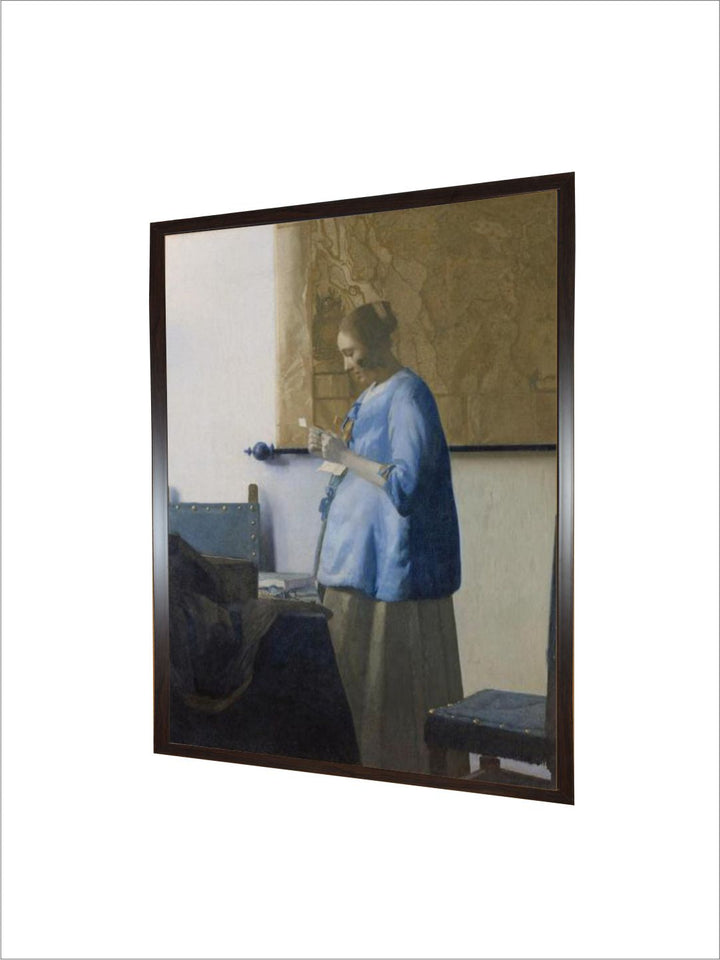 Woman Reading a Letter, C.1662-63 by Johannes Vermeer