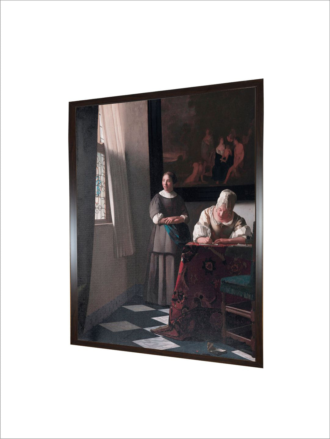 Lady Writing a Letter with Her Maid by Johannes Vermeer