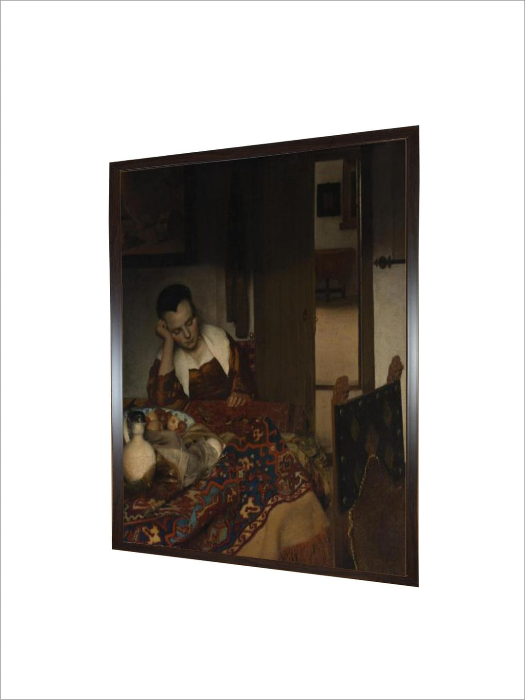Girl asleep at a table, 1656-57 by Johannes Vermeer