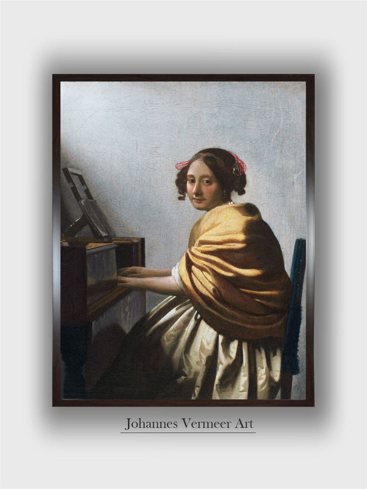 Young Woman at a Virginal by Johannes Vermeer