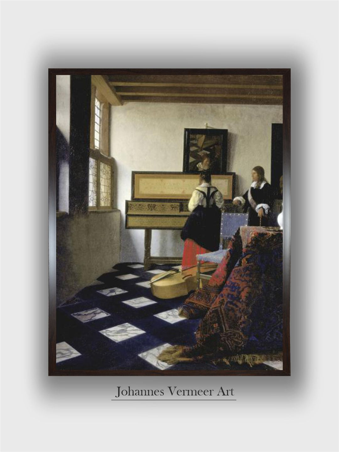 A Lady at the Virginal with a Gentleman (The Music Lesso), Ca 1662 by Johannes Vermeer