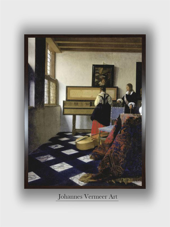 A Lady at the Virginal with a Gentleman (The Music Lesso), Ca 1662 by Johannes Vermeer
