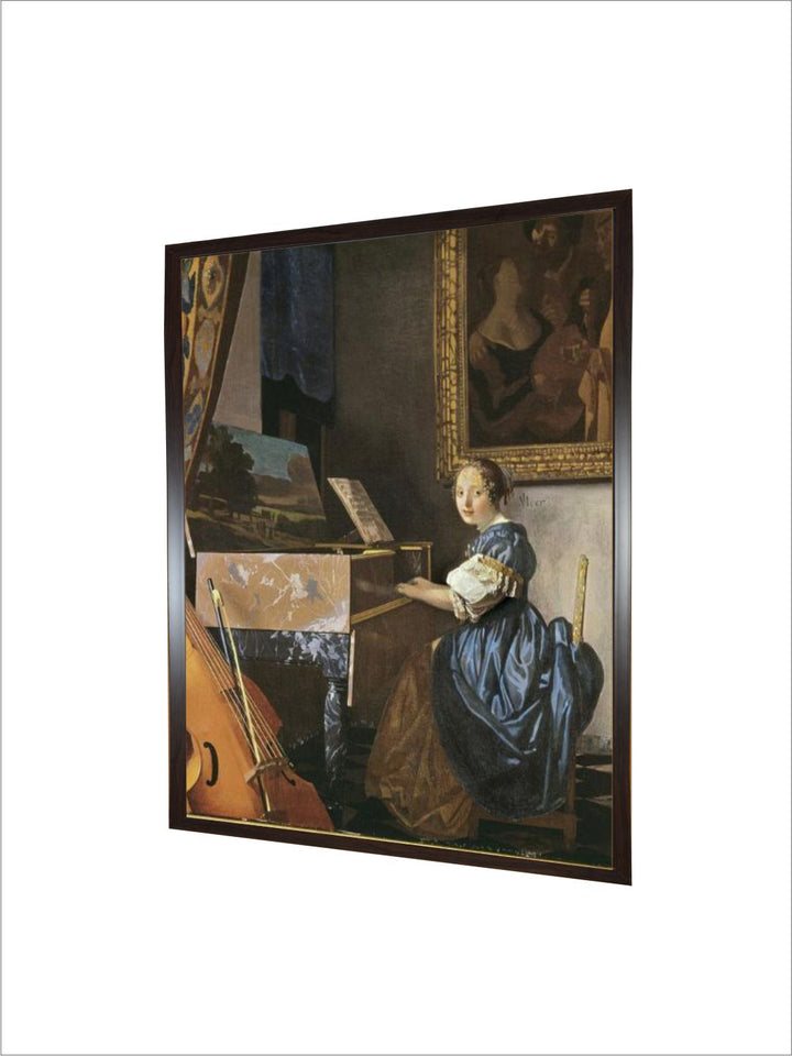 A Young Woman Seated at a Virginal by Johannes Vermeer