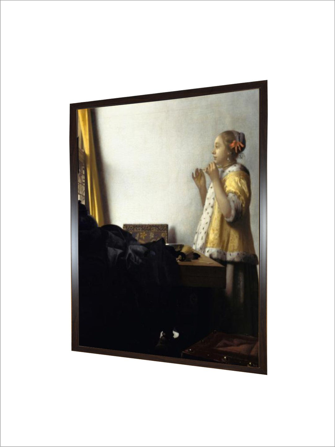 Young Woman with a Pearl Necklace, Ca 1662 by Johannes Vermeer