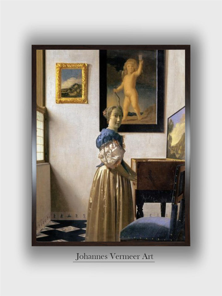 Lady Standing at the Virginal, circa 1672-73 by Johannes Vermeer