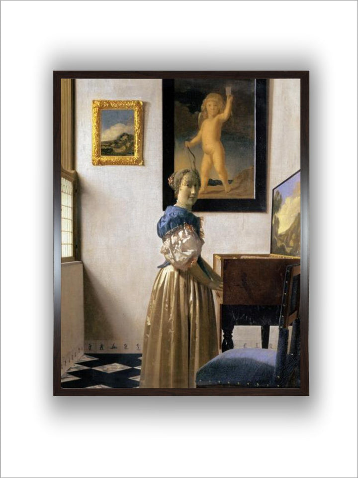 Lady Standing at the Virginal, circa 1672-73 by Johannes Vermeer