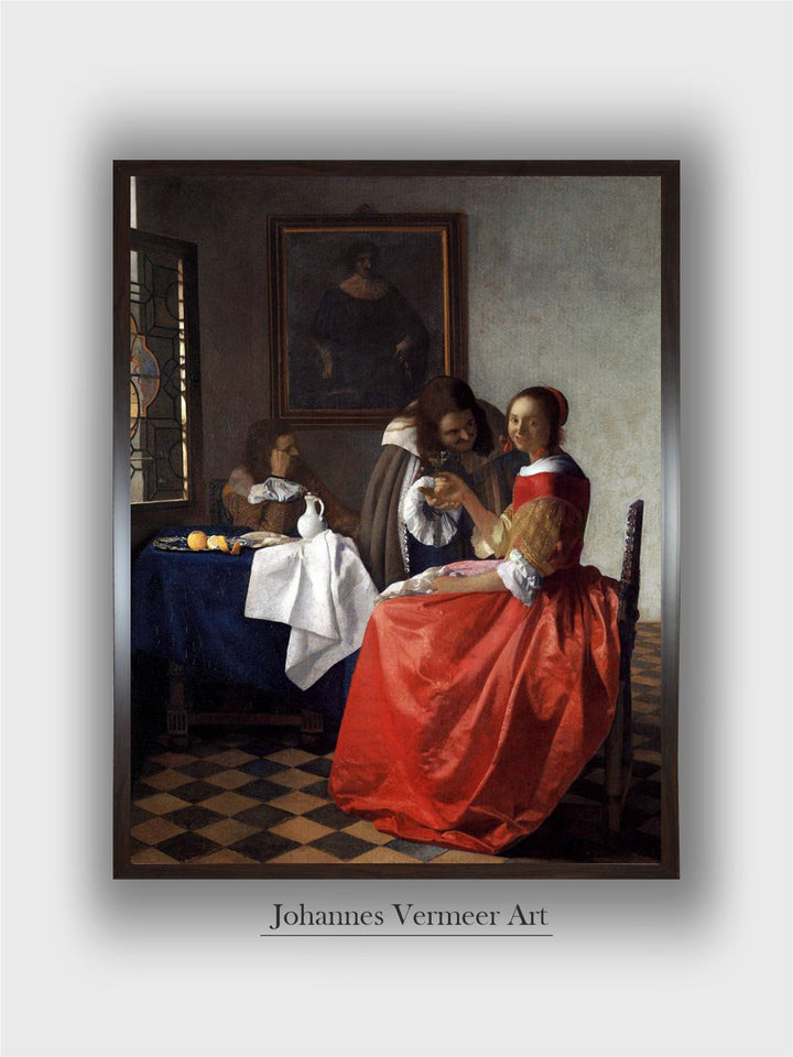 The Girl with the Wineglass by Johannes Vermeer