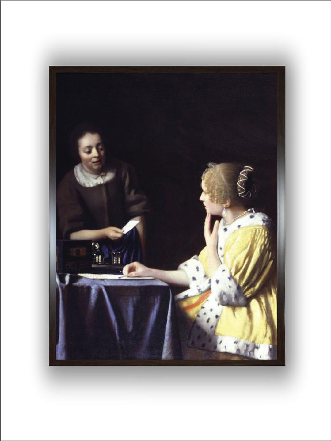 Lady with Her Maidservant Holding a Letter by Johannes Vermeer