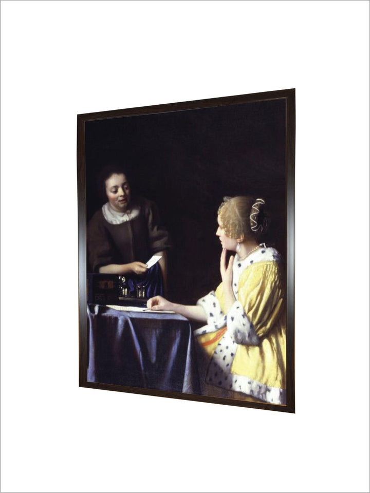 Lady with Her Maidservant Holding a Letter by Johannes Vermeer
