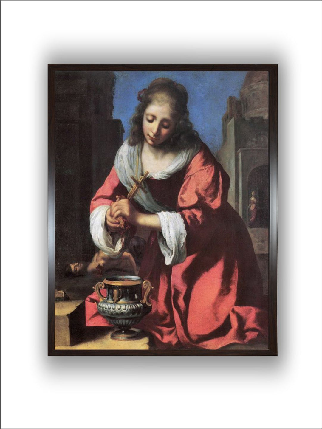 die heilige Praxedis by Johannes Vermeer