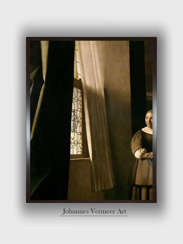 Lady Writing a Letter with Her Maid, c.1670 by Johannes Vermeer