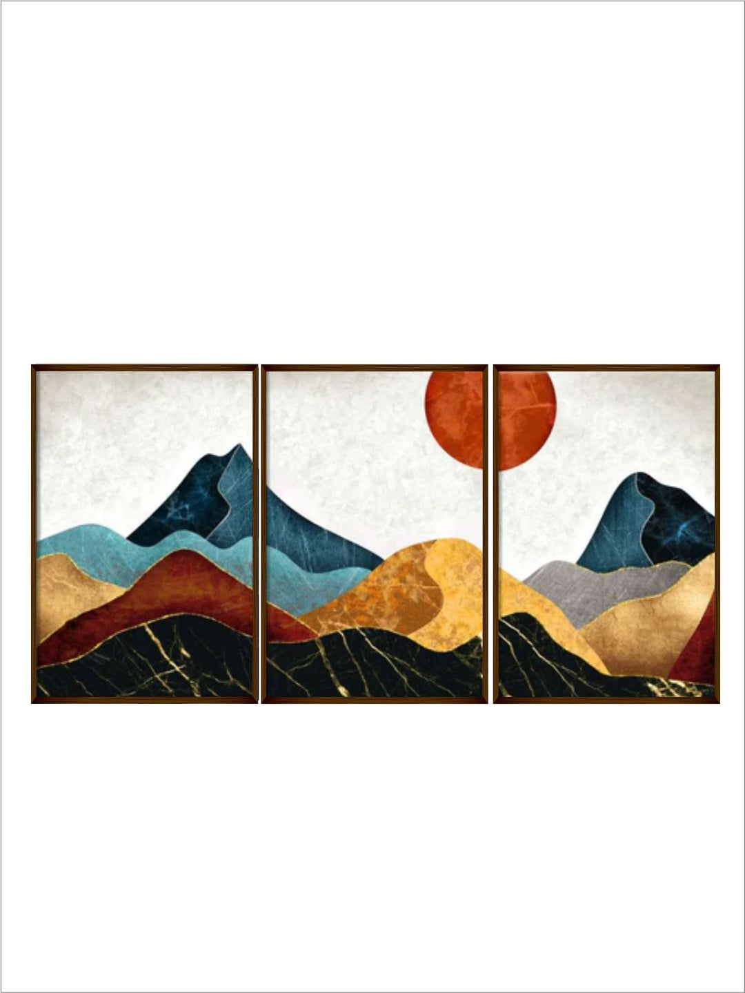 "Set Of 2 Multi-Colored Abstract Painting Frame Wall Art''