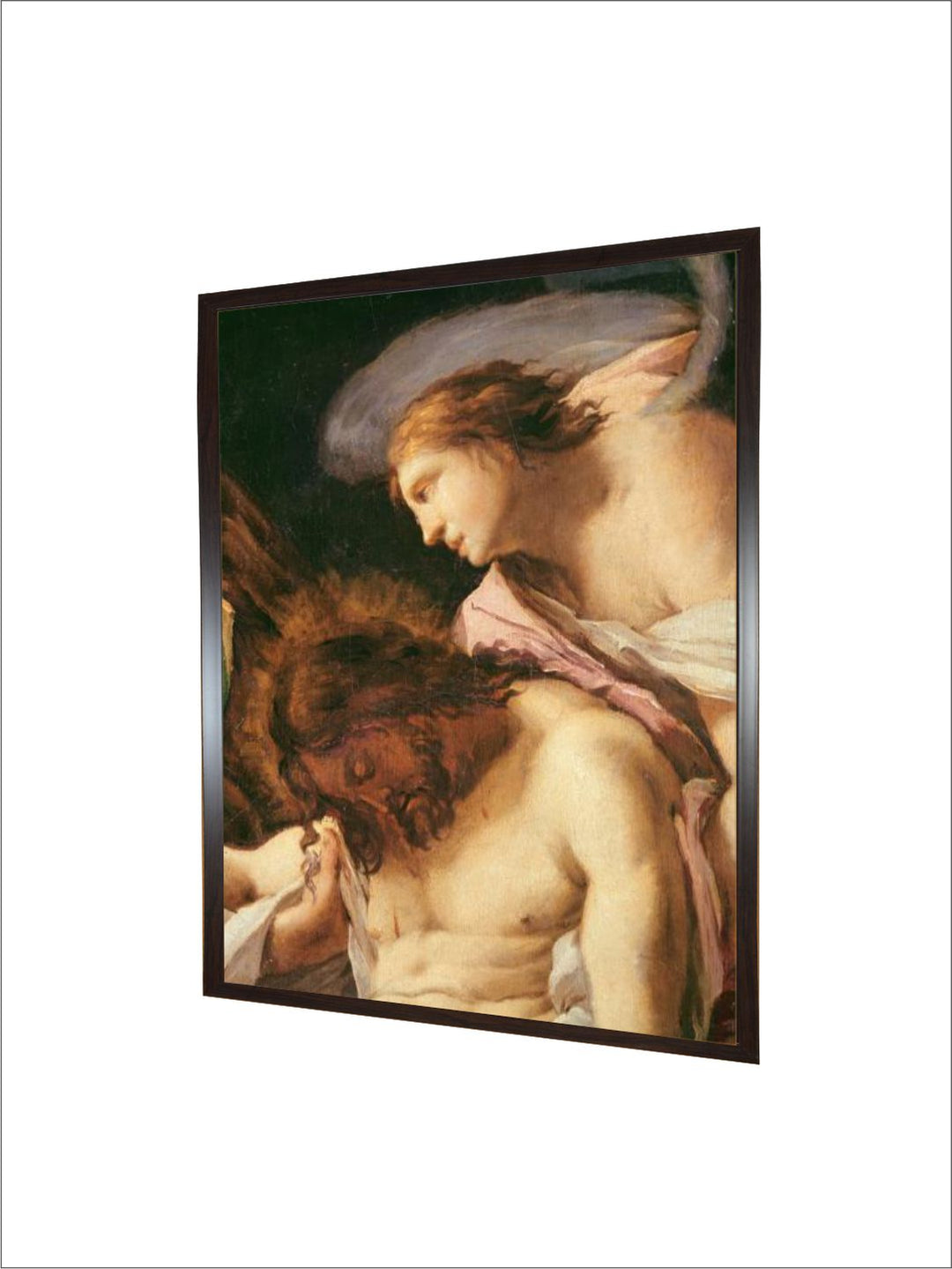 The Body of Christ Entombed (detail of the Head of Christ and the Angel) by Francisco de Goya