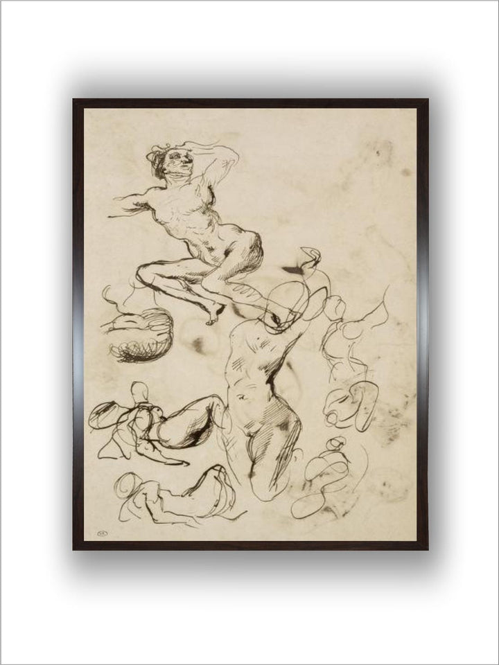 Feuille d'?des de nus by Francisco de Goya
