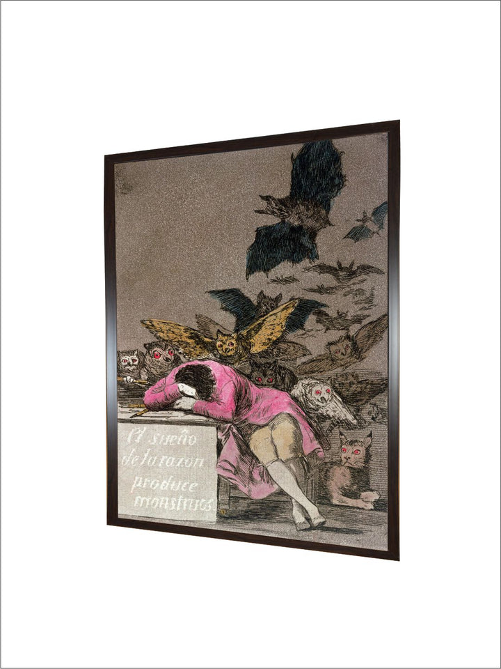 The Sleep of Reason Produces Monsters, Plate 43 of "Los Caprichos,"  by Francisco de Goya