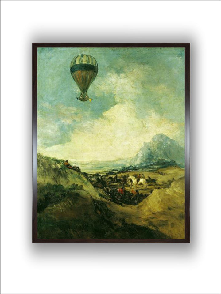 The Balloon Or, the Ascent of the Montgolfier by Francisco de Goya