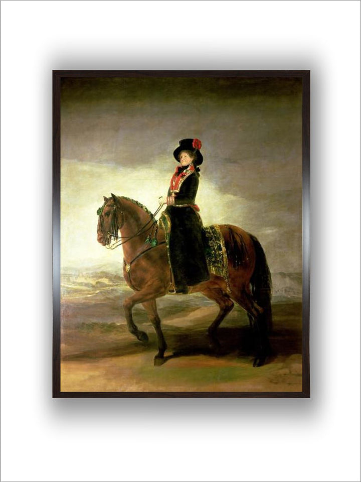 Equestrian Portrait of Queen Maria Luisa Wife of King Charles IV of Spain by Francisco de Goya