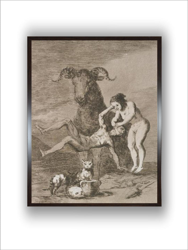 Plate from Los Caprichos, 1797-1798 by Francisco de Goya