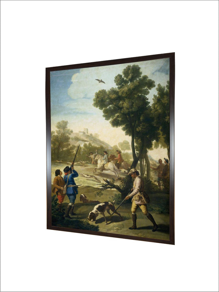 Hunting Quail, 1775 (Tapestry Cartoon) by Francisco de Goya