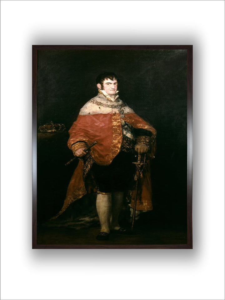 Portrait of the King of Spain, Ferdinand VII with His Royal Mantle, 1815  by Francisco de Goya