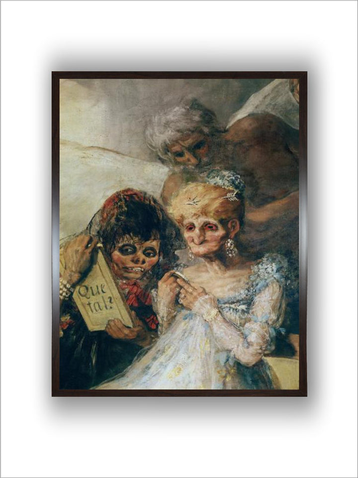 The Old Women (detail of the Faces), 1808-1812  by Francisco de Goya