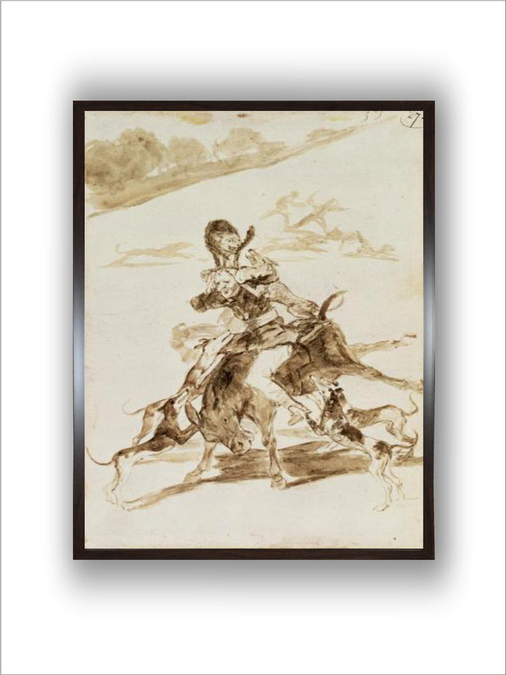 dogs Attacking a Man on a Mule by Francisco de Goya