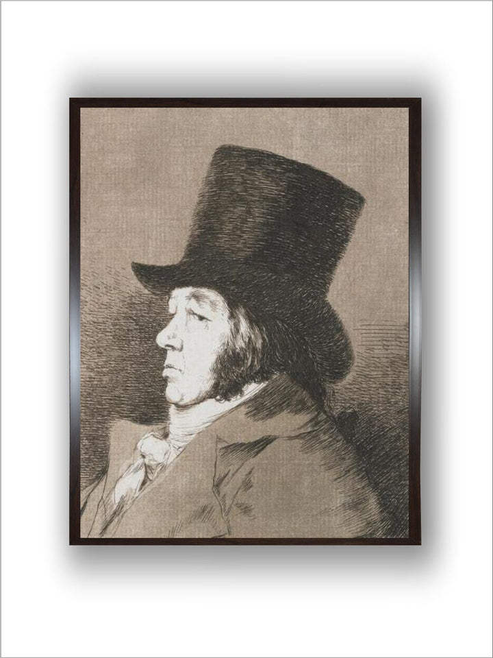 Portrait of Goya, Copy of Plate I of Los Caprichos (1793-98) by Francisco de Goya