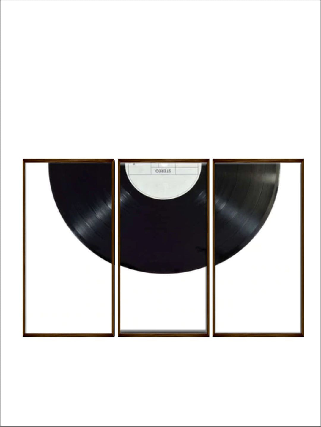 "Set Of 3 Black & White Abstract Painting Framed Wall Art''