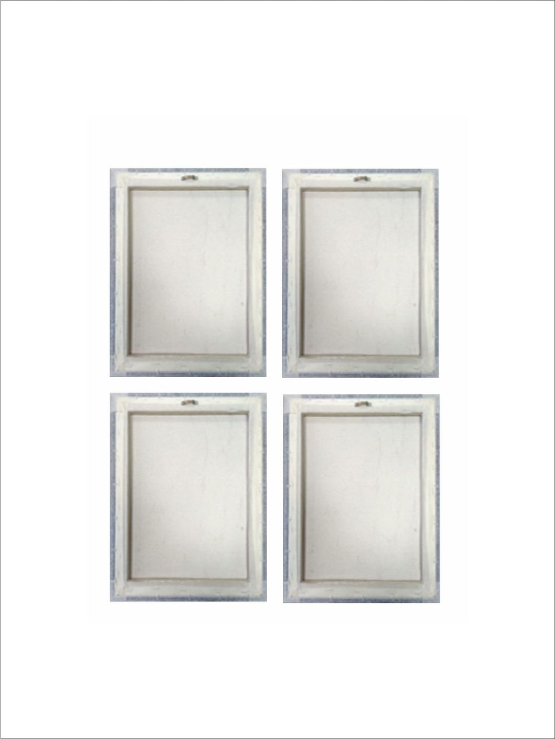 " Set Of 4 Red & Purple Printed Abstract Painting Wall Art''
