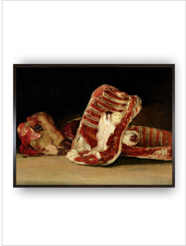 Still Life of Sheep's Ribs and Head - the Butcher's Conter by Francisco de Goya