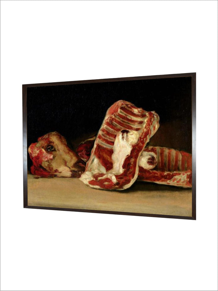 Still Life of Sheep's Ribs and Head - the Butcher's Conter by Francisco de Goya