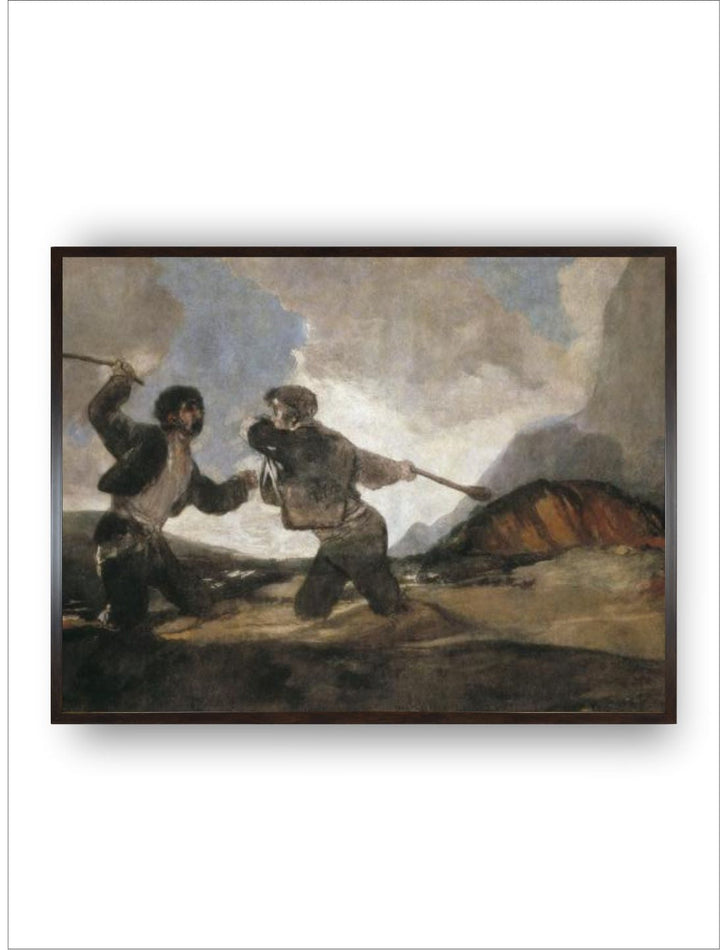 duel with Cudgels by Francisco de Goya