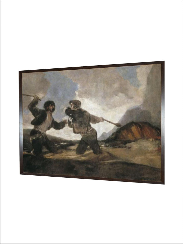 duel with Cudgels by Francisco de Goya
