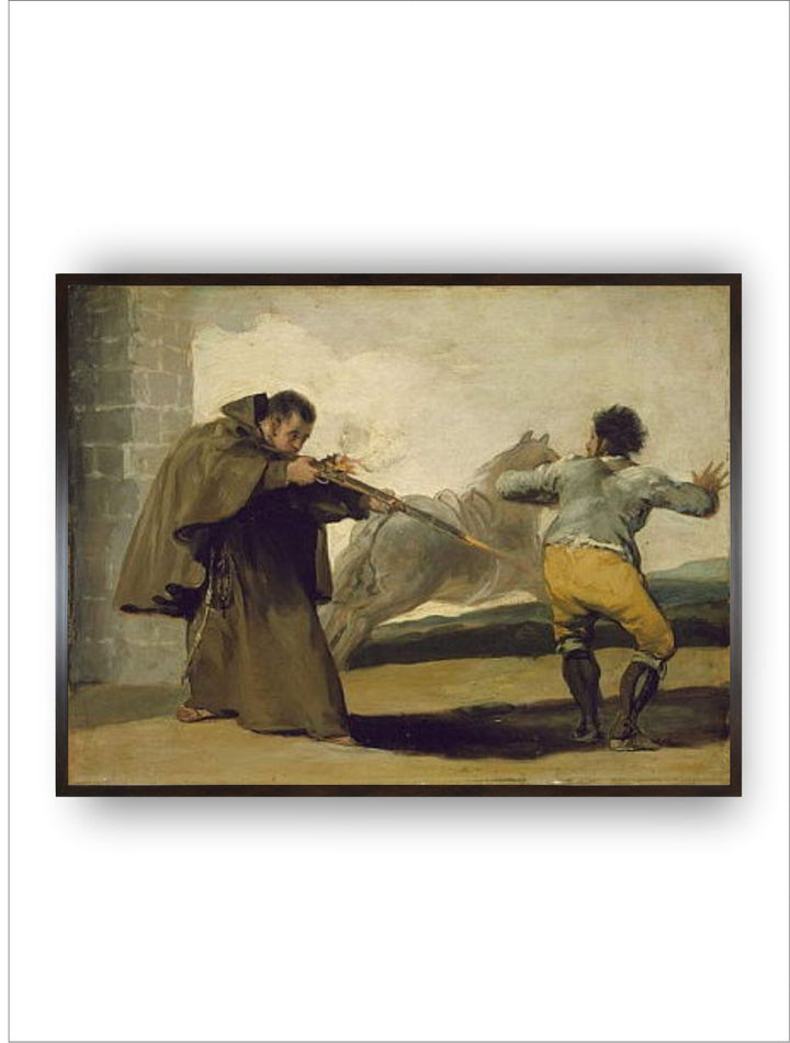 Friar Pedro Shoots El Maragato as His Horse Runs Off, C.1806 by Francisco de Goya