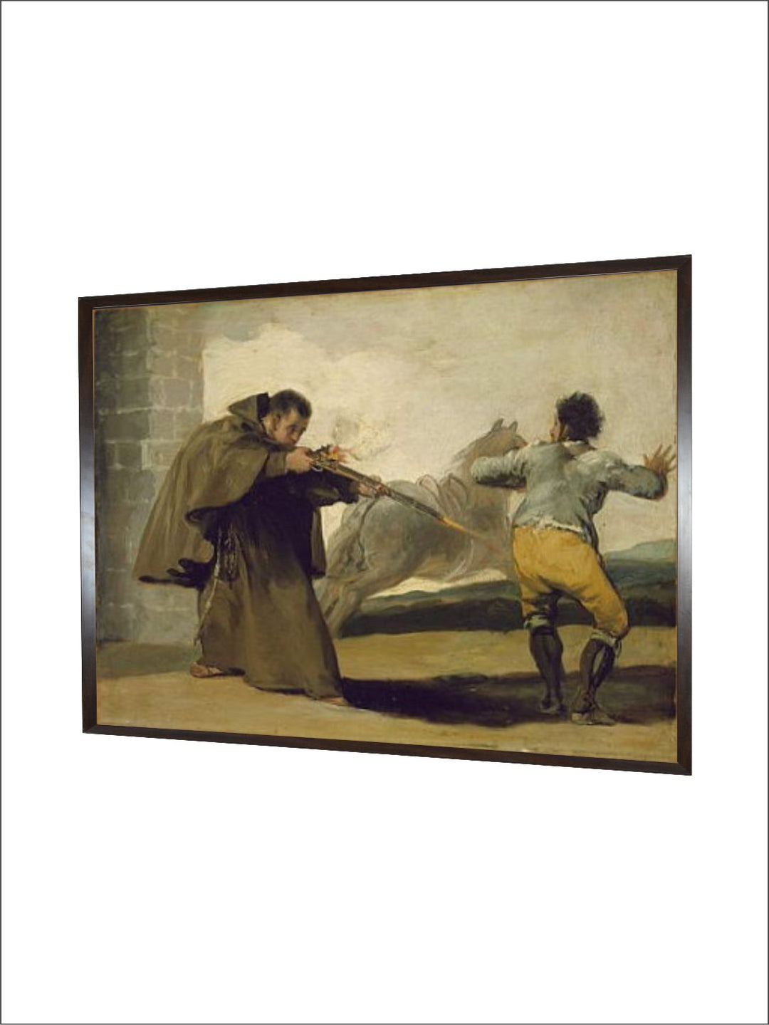Friar Pedro Shoots El Maragato as His Horse Runs Off, C.1806 by Francisco de Goya